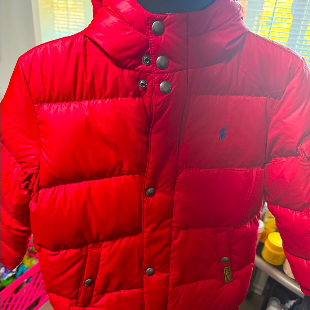 Red Ralph Lauren Puffer Jacket kids Sz 6
